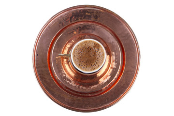 Cup of Turkish Coffee Isolated on White
