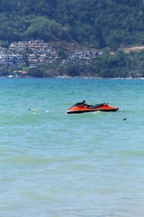 Foto op Canvas Jet Ski Moored in the sea of Patong beach, Thailand © geargodz