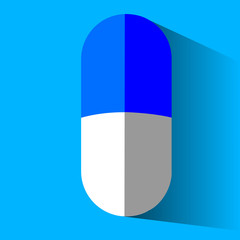 flat icon of capsule