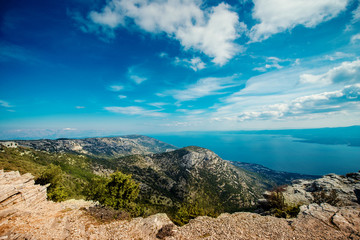 Fototapeta na wymiar View from Vidova Gora on Brac island