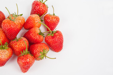 strawberry on white paper background