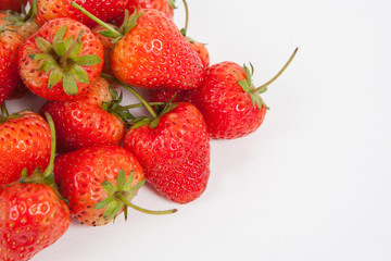strawberry on white paper background