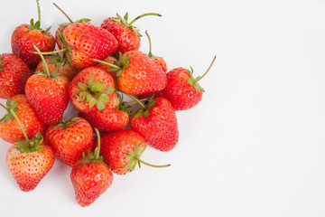 strawberry on white paper background