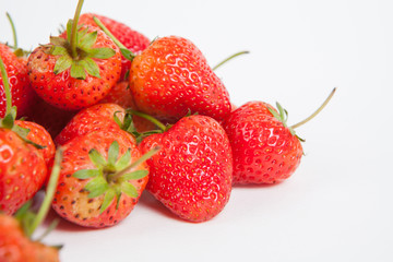 strawberry on white paper background