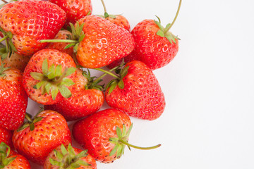 strawberry on white paper background