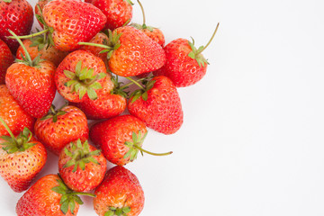 strawberry on white paper background
