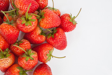 strawberry on white paper background