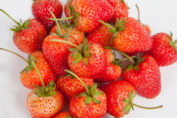 strawberry on white paper background