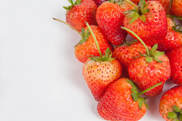 strawberry on white paper background