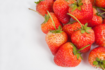 strawberry on white paper background