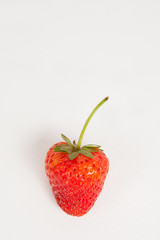 strawberry on white paper background
