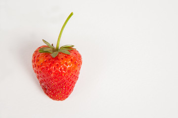 strawberry on white paper background