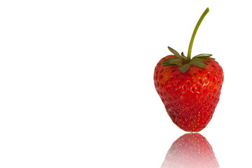 strawberry on white paper background