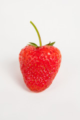 strawberry on white paper background