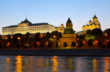 Naklejka na ściany i meble Moscow Kremlin in sunset. Russia