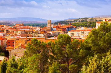 Fototapeta na wymiar Day view of Teruel with landmarks