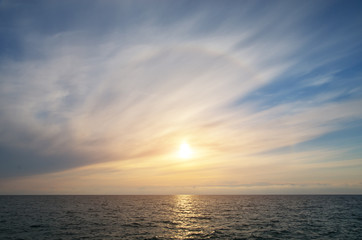 Sky background on sunset.
