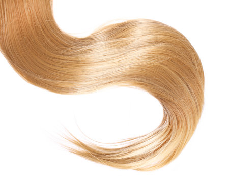 blond Hair isolated on white background