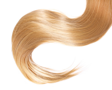 blond Hair isolated on white background
