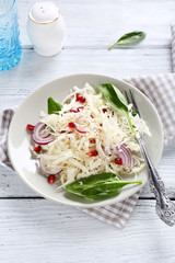 Lightweight salad on a plate