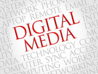 Digital Media word cloud concept
