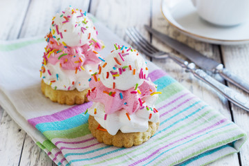 cake with white cream air