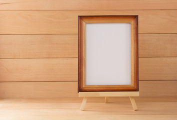picture frame on wood
