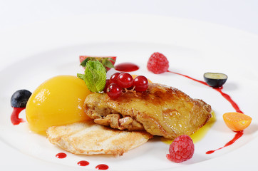 Foie Gras with toast and apricot