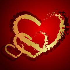 Golden Valentine Heart Greeting