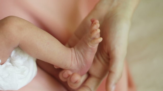 Legs of newborn