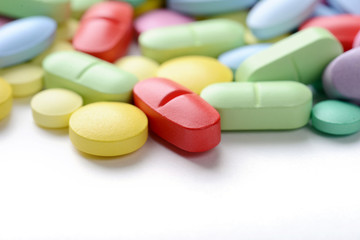 pills isolated on white background