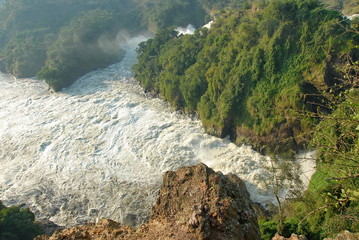 The Victoria Nile River after The Murchison Falls, Uganda.