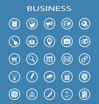 Vector Business Line Icons.