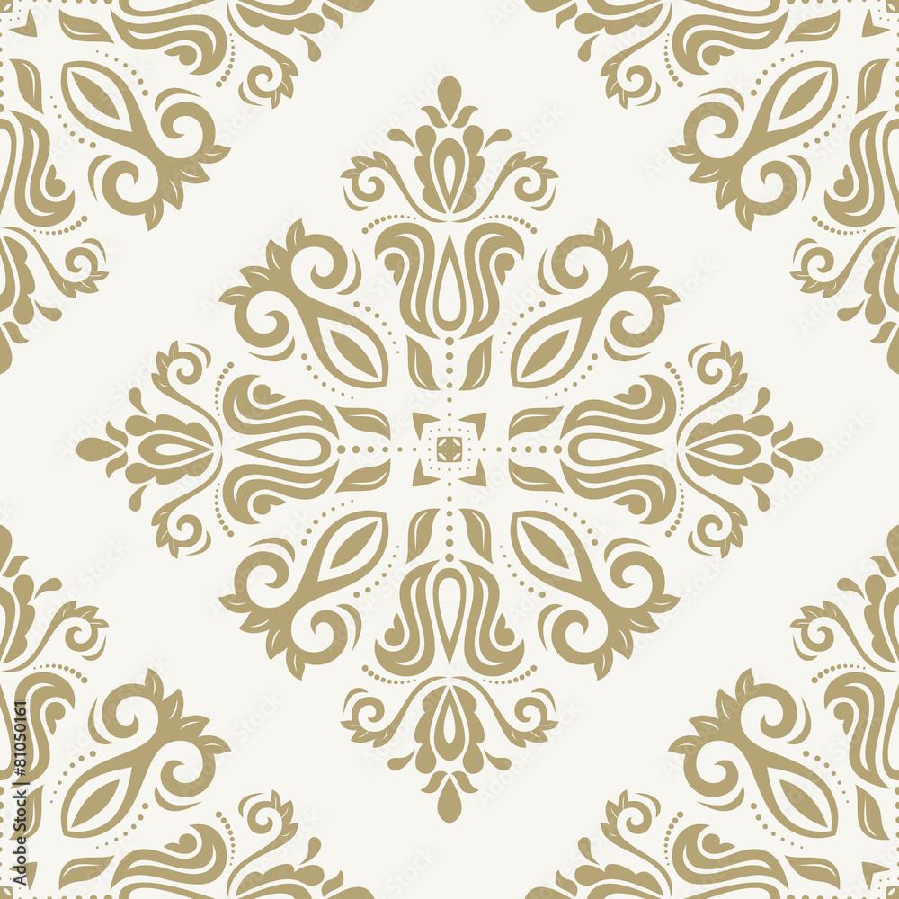 Wall mural damask seamless vector pattern