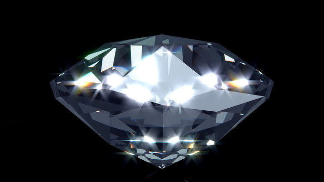 Glamorous diamond, 3D rendered. Loop able.