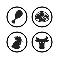 Set of Farm and Agriculture icons in black color