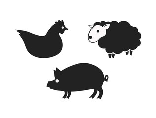 Silhouettes of Hen