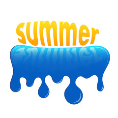 Blue design elements. Summer. Vector illustration.