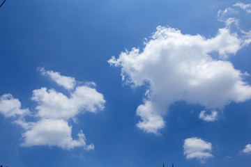 Abstract blue sky with tiny cloud.