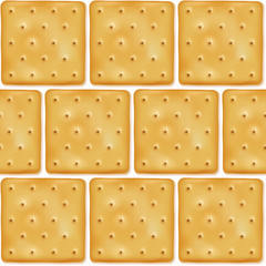 Square cookies crackers seamless pattern.