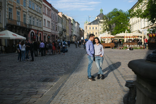 Couple  in the city