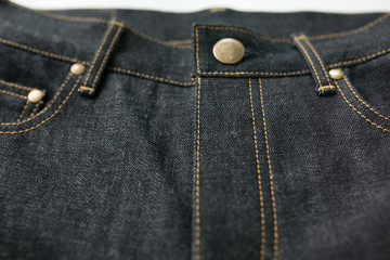 Selvedge denim jeans closeups