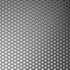Abstract background. Hexagons in the form of a metal lattice.