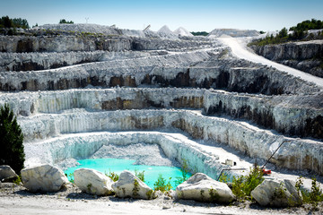 Open Pit White Marble Mine