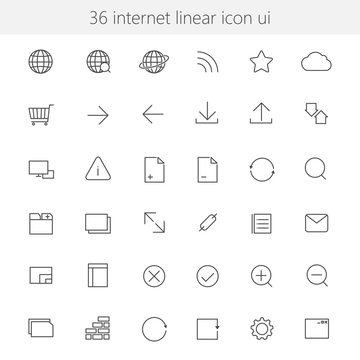 Internet linear icon ui