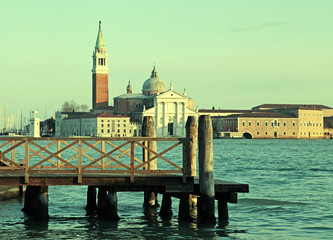 Fototapeta premium The church of San Giorgio Maggiore on Isola San Giorgio, Venice,