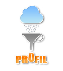 Cloud Trichter Profil Sticker