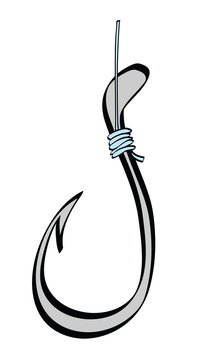 cartoon fishing hook