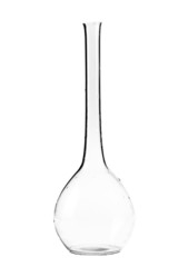 glass flask closeup isolated