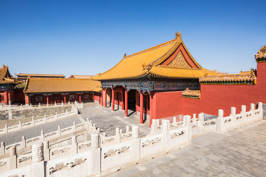 forbidden city,Brilliant  traditional building，Beijing China